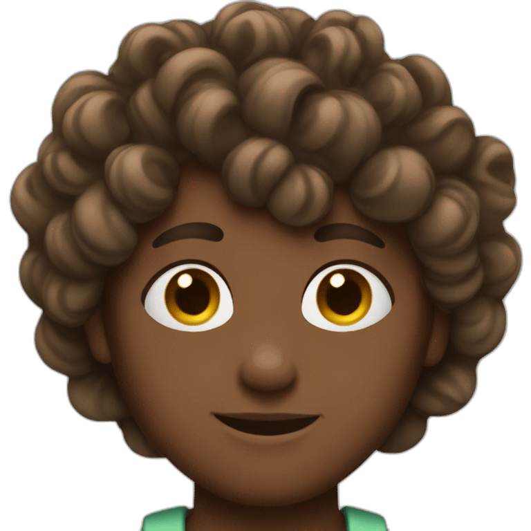 a boy with brown hair and curlers emoji