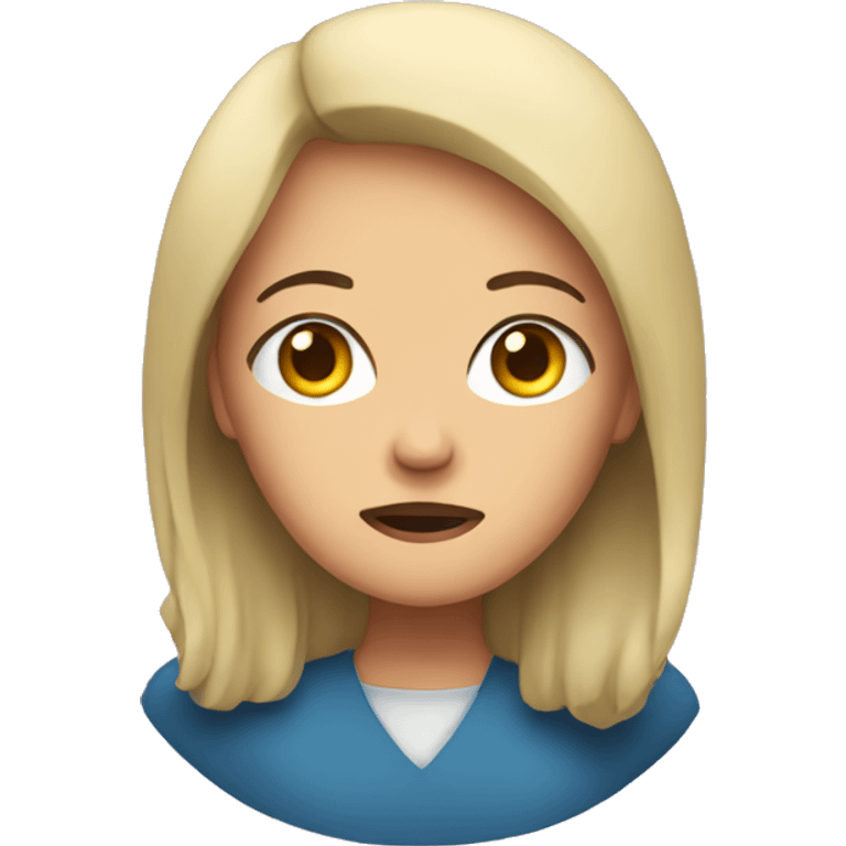 A woman who is sick emoji