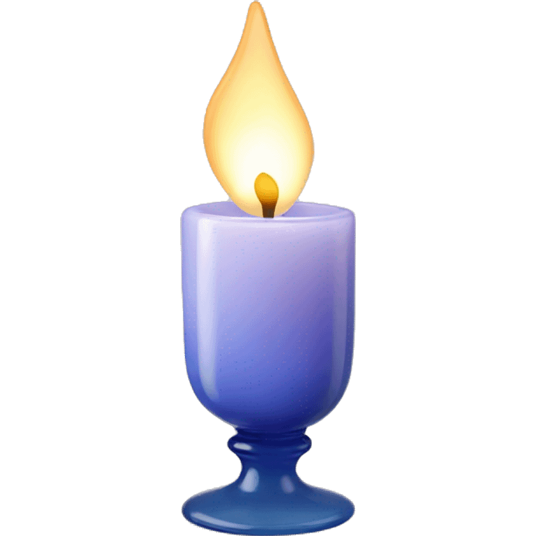 Candle in a powder-colored glass emoji