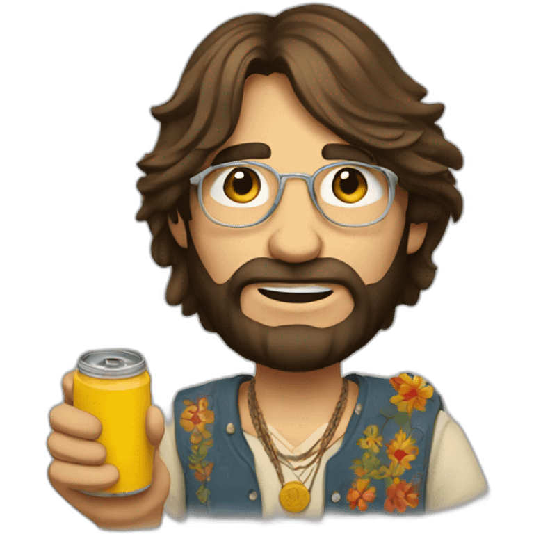 Hippie rubio y celular  emoji