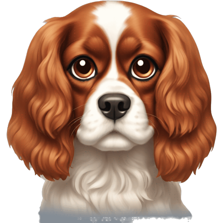 Ruby cavalier King Charles spaniel emoji