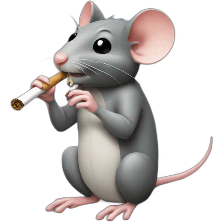 Rat smoking à joint emoji