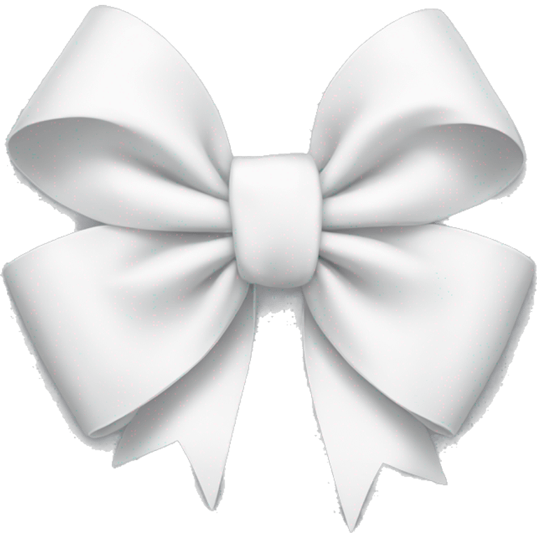 White bow on white bow emoji