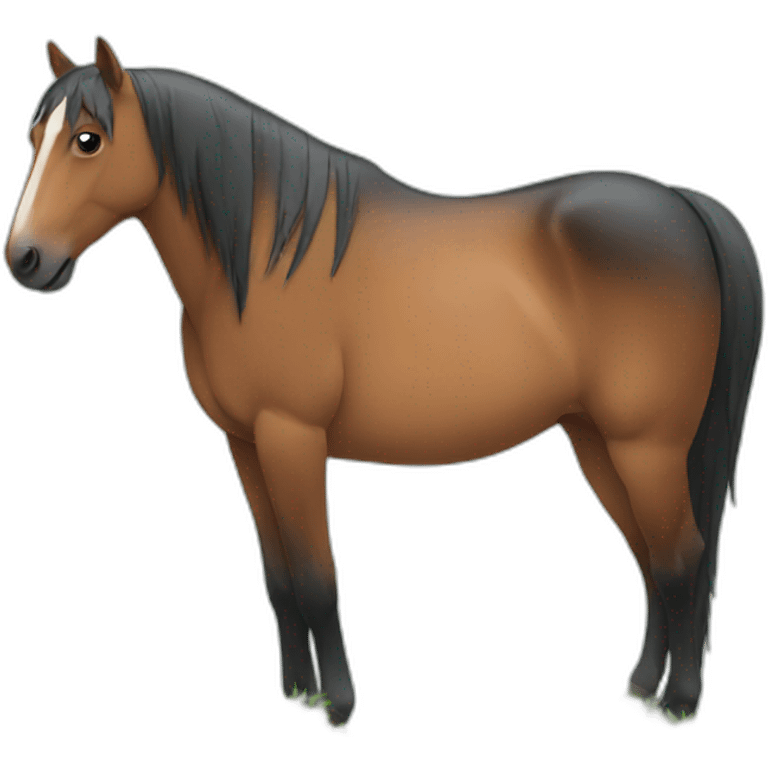 horse eat grass emoji