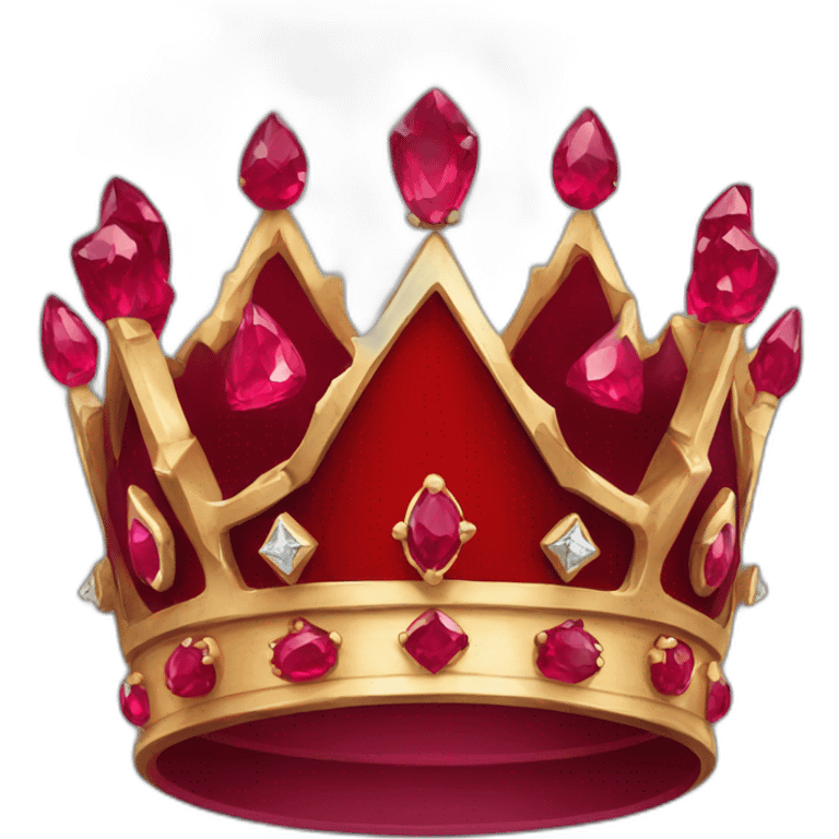 Red ruby crown emoji