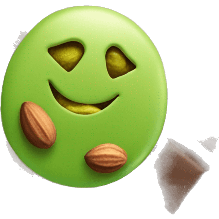 A bar of Dubai chocolate filled with Green pistachio cream emoji