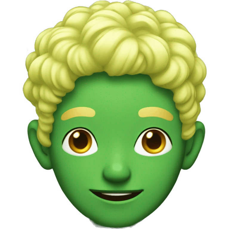 Green hair man fairy emoji