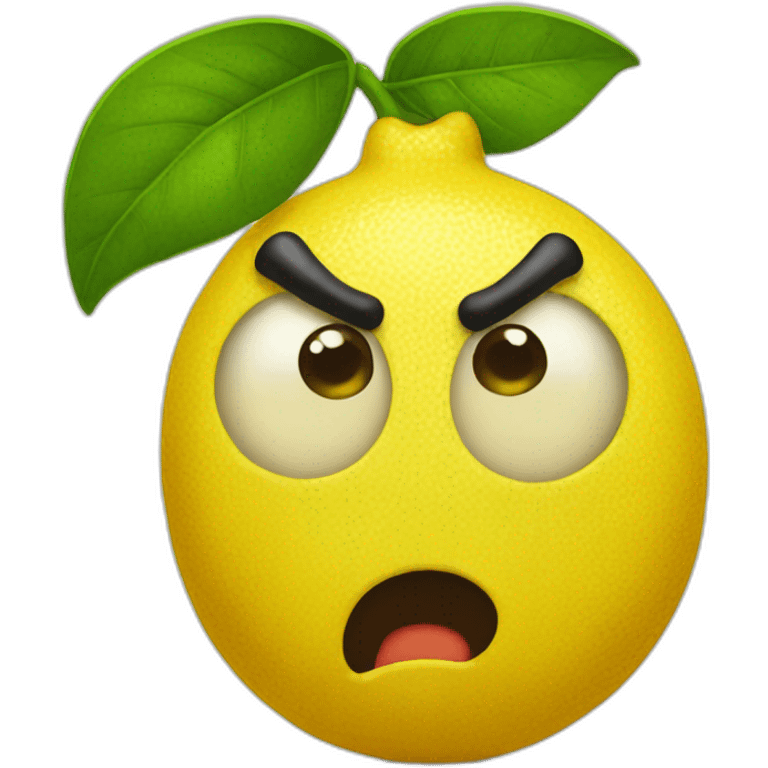 angry lemon emoji