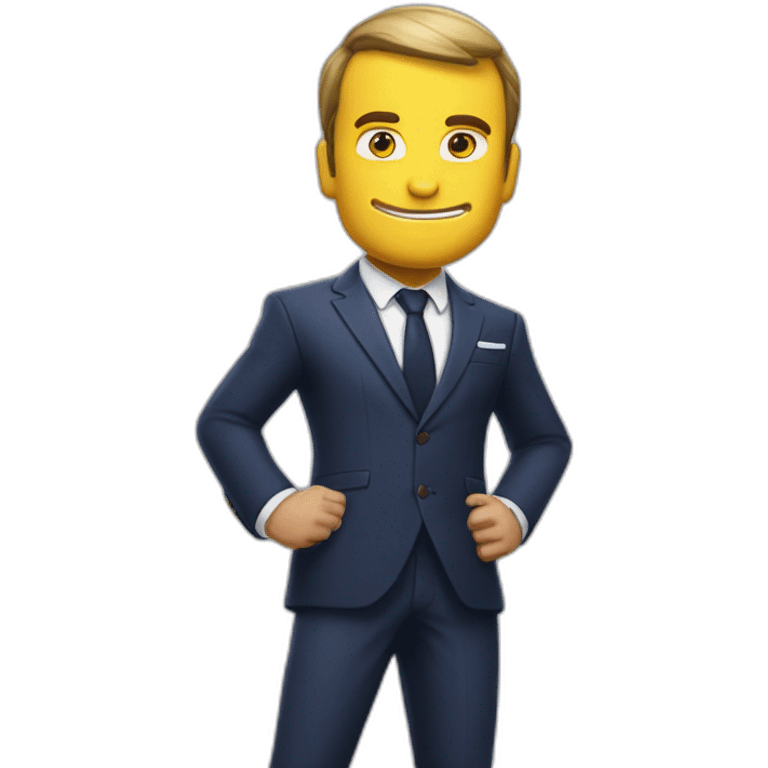 Macron qui joue à fortnite emoji