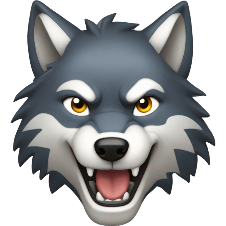 Wolf with lightning  emoji