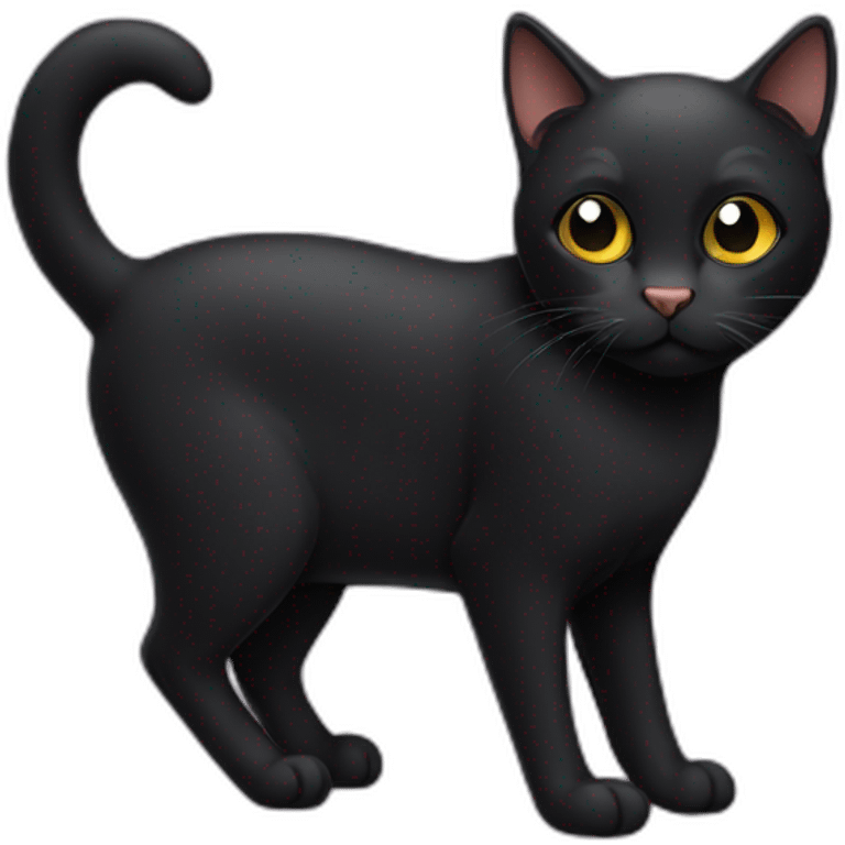 Pursian black cat  emoji