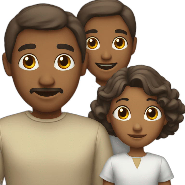 padre e hijos abrazados emoji