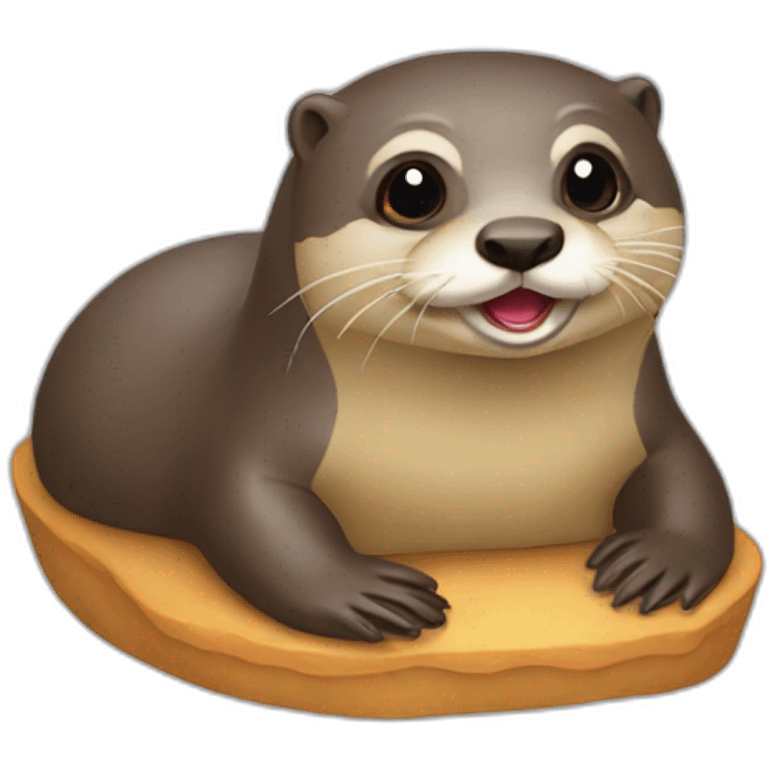 Loutre sur tortu emoji