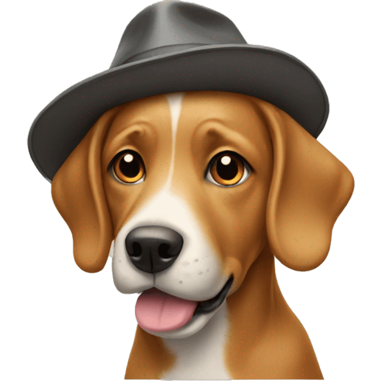 dog wearing hat  emoji