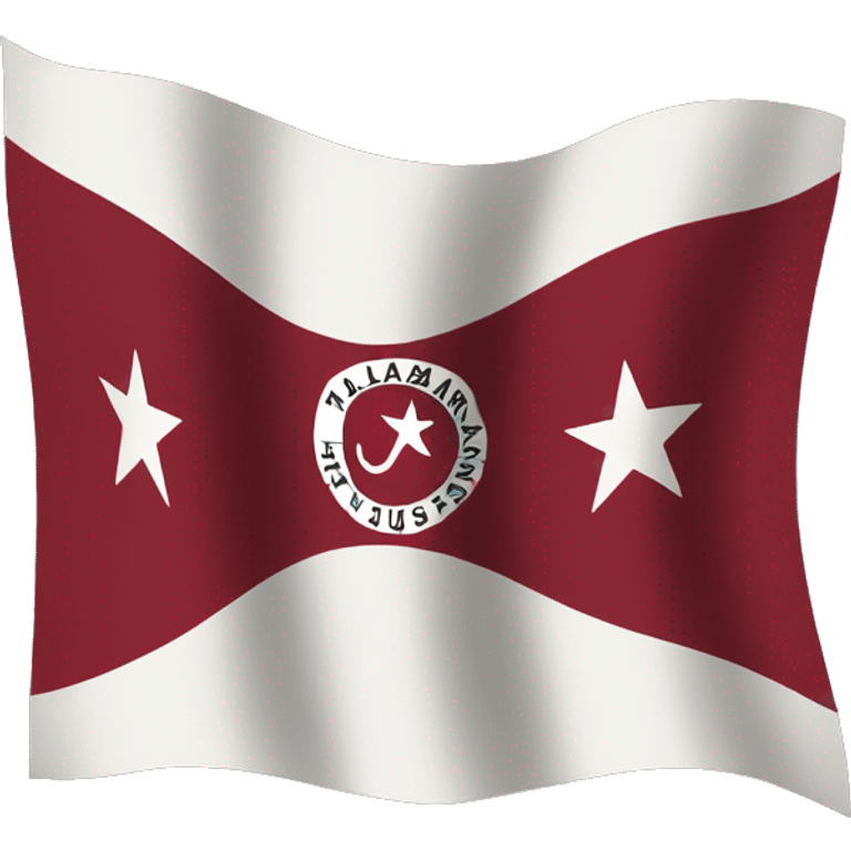 Alabama flag but with 13 stars emoji