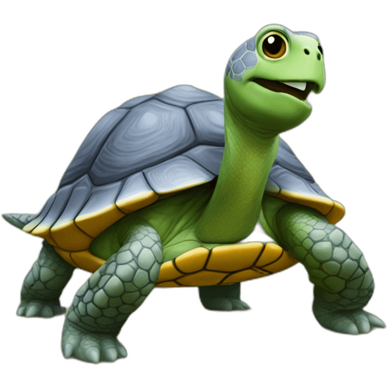 Tortue sur une tortue emoji