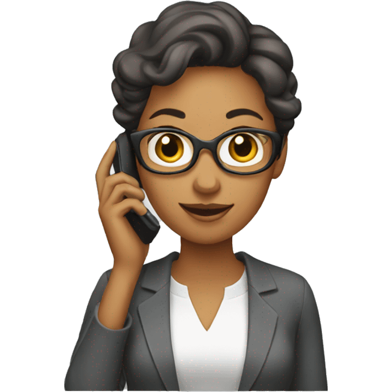 Woman talking on cell phone emoji