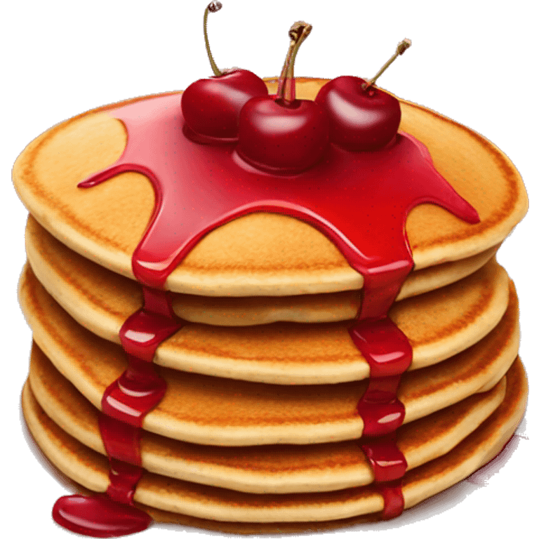 Cherry red pancakes emoji