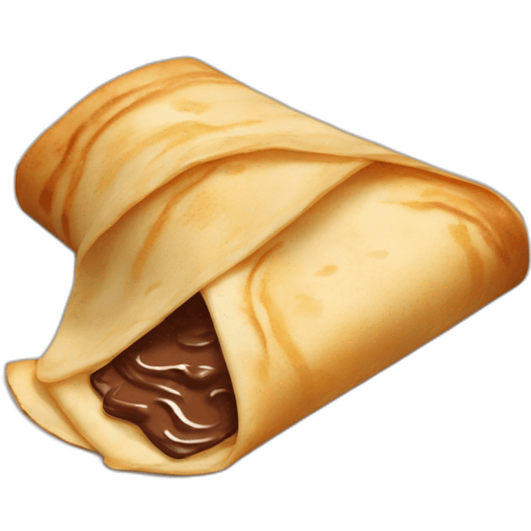 crêpe with nutella filling, wrapped in paper emoji