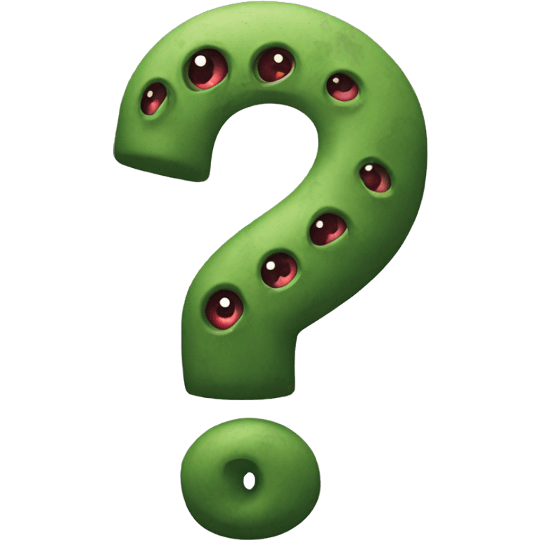 a question mark made with the arms of a zombie emoji