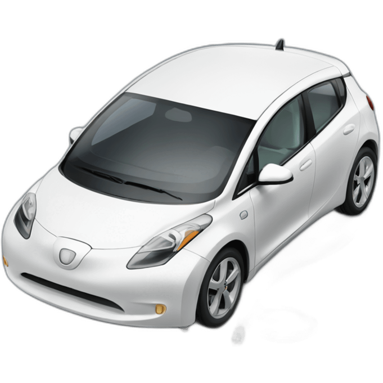 Electric car with charge cable emoji