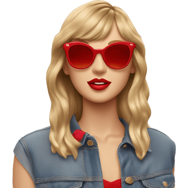 taylor swift red cateye sunglasses emoji