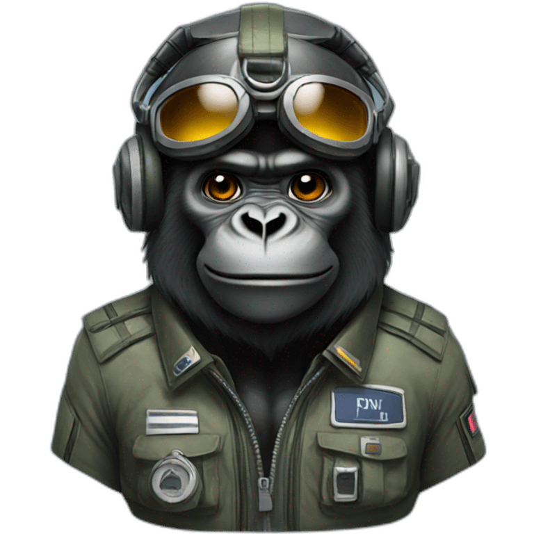 gorilla pilot emoji