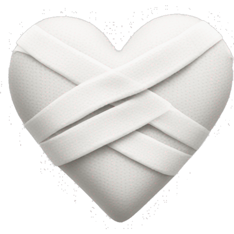 White heart with bandage emoji