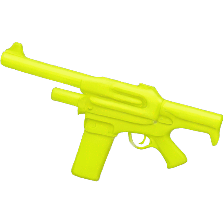 Neon yellow gun emoji