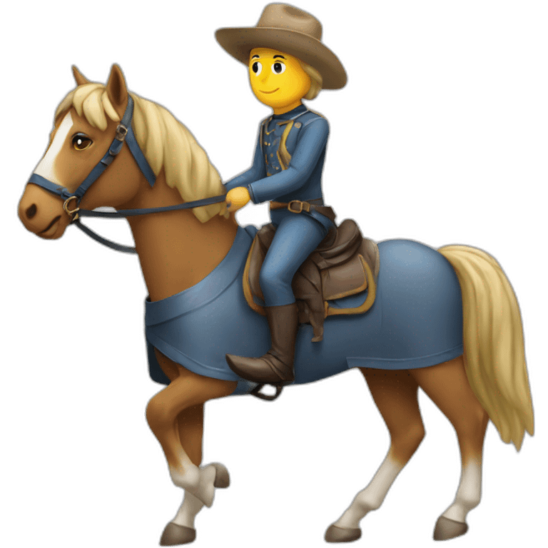 Chat sur cheval emoji