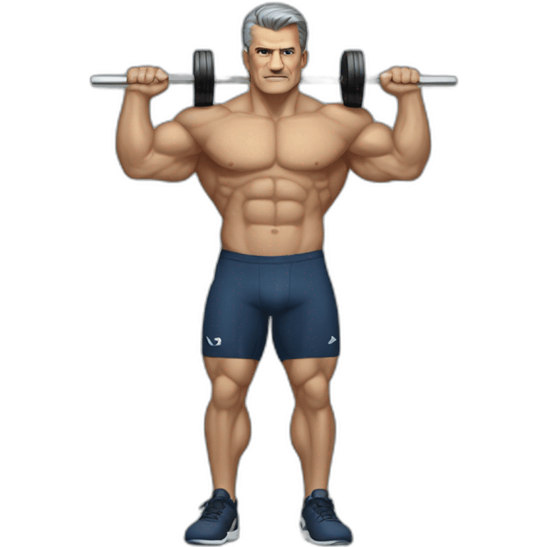 Jean lassalle in the weight room emoji