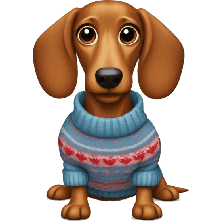 Wiener dog with a sweater  emoji