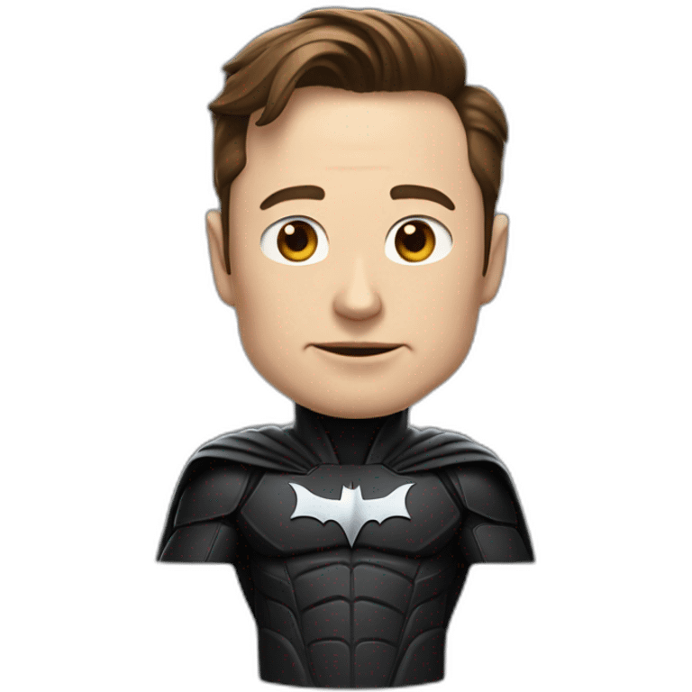 Elon musk in Batman outfit emoji