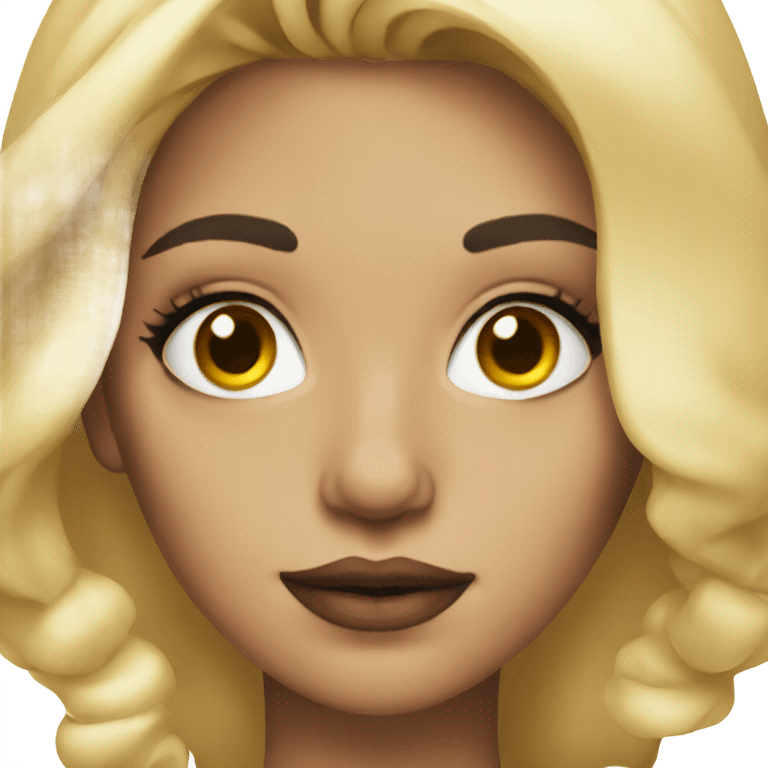 Blonde girl with makeup  emoji