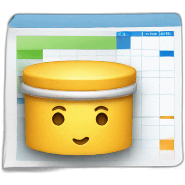 database and calendar emoji