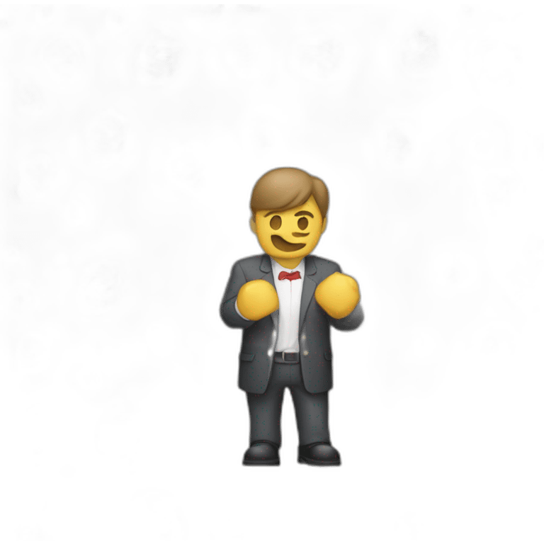 un hombre haciendo dominadas emoji