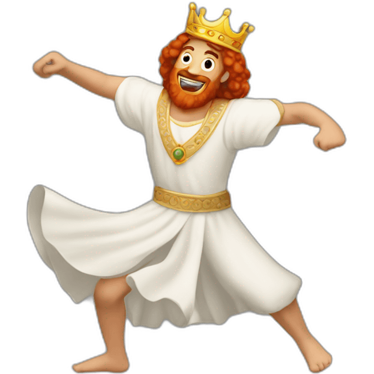 King David dancing red-haired biblical emoji