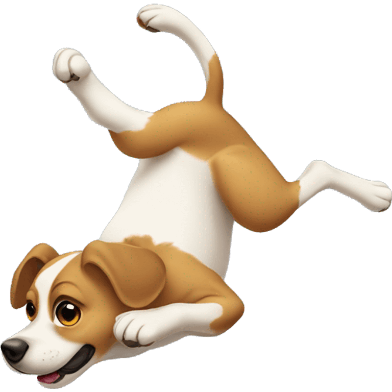 Dog doing a backflip emoji