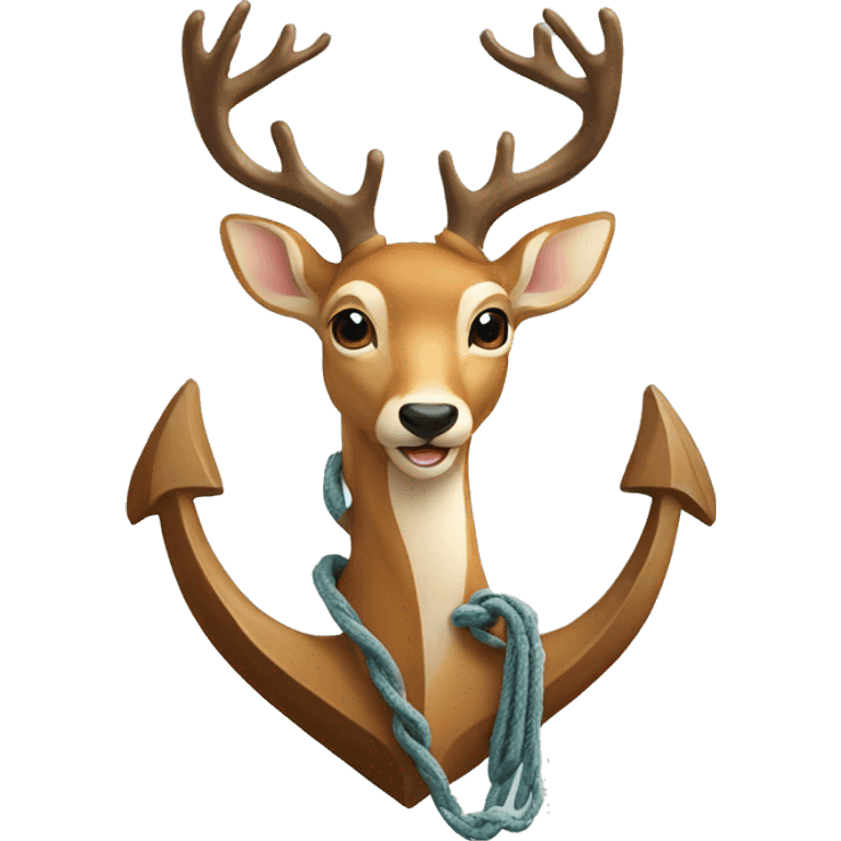 Deer Climbing Anchor emoji