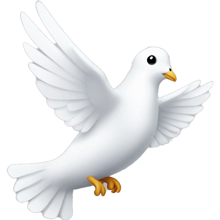 A white dove with an olive branch emoji