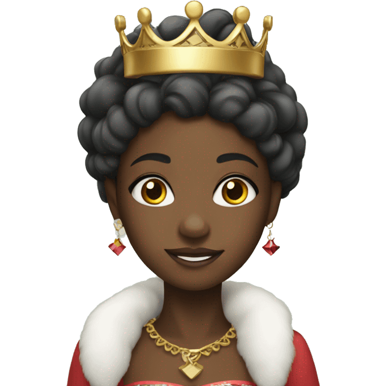 Black girl, A Christmas princess  emoji