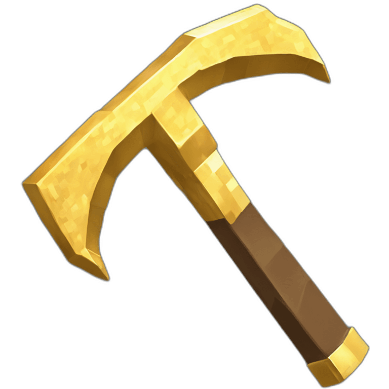 Pickaxe gold Minecraft emoji