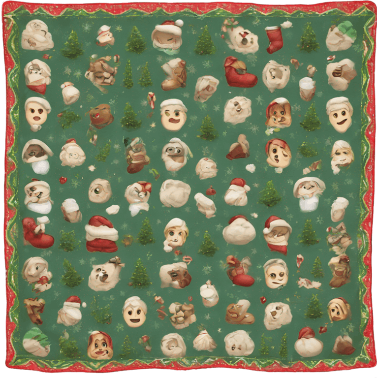 Cozy chrismas blanket emoji