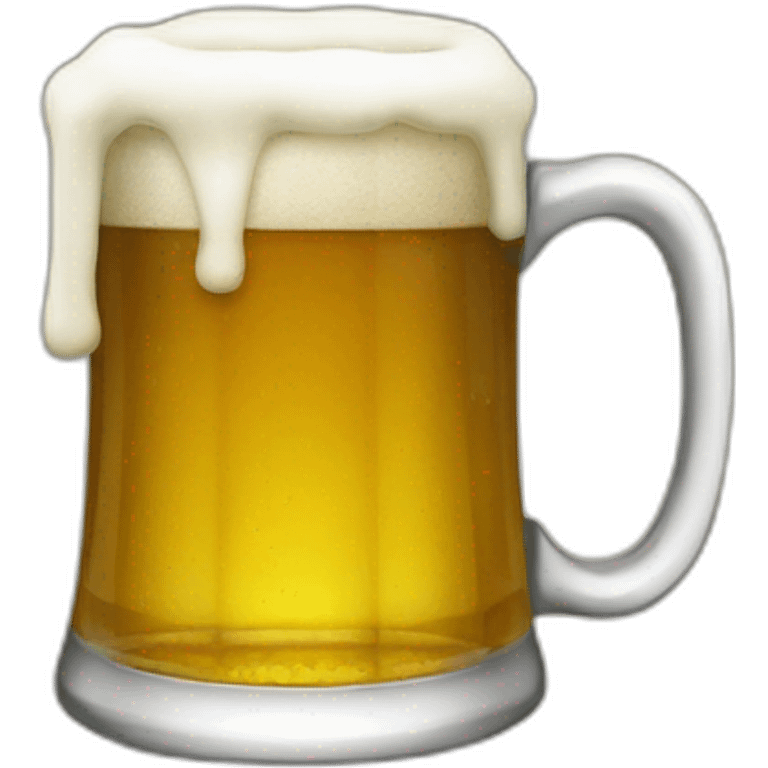 A Mug of beer on santa's dress emoji