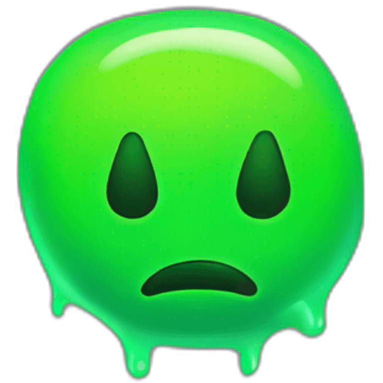 neon green blob emoji