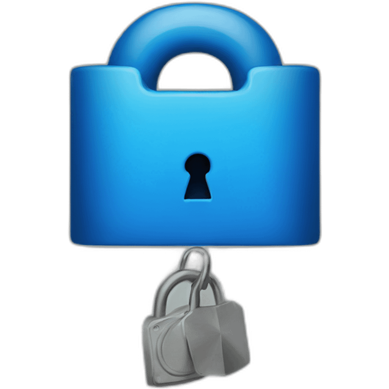 Blue lock emoji