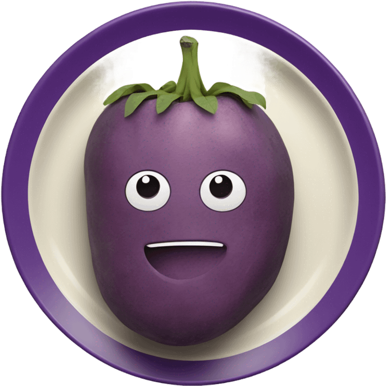 purple sweet potato on a plate emoji