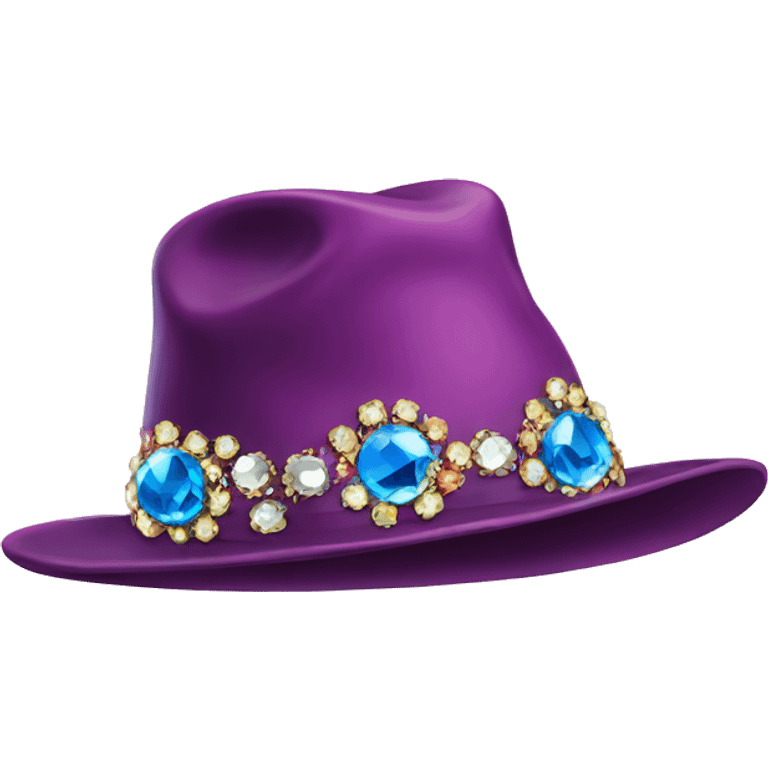 Hat with gems emoji