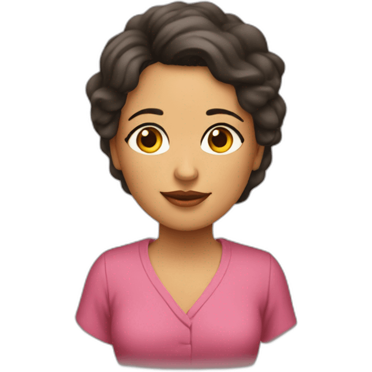 Mama y niña morena emoji