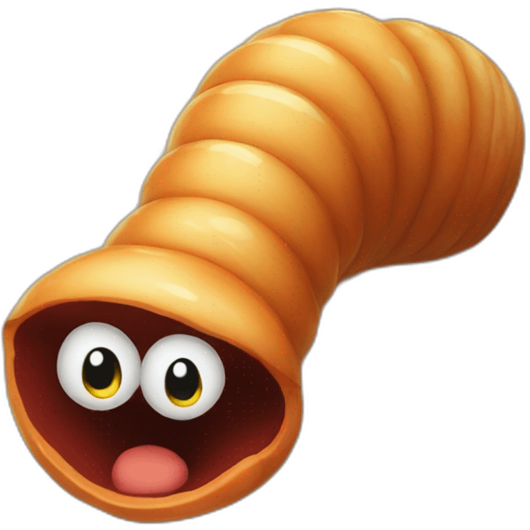 Worm in wood emoji